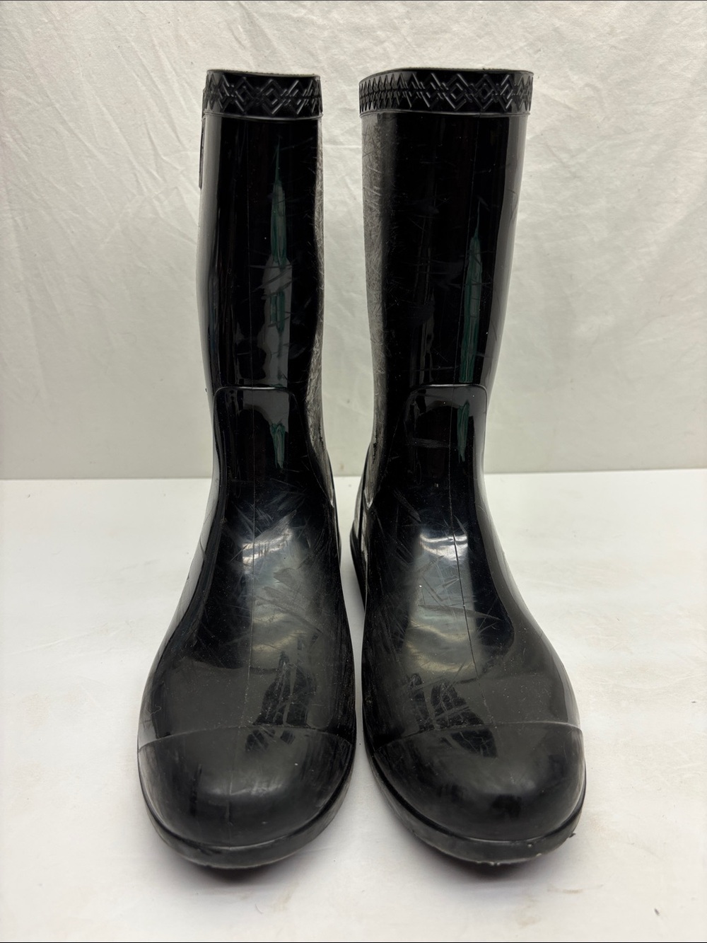 UGG Black Rain Boots for big girl SZ 4